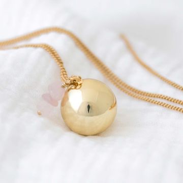 Bola de grossesse Mila Rose, doré, quartz rose, Aismée