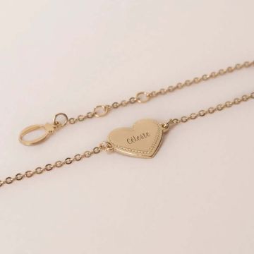 bracelet médaille simone plaqué or jaune, à personnaliser