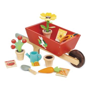Brouette en bois Jouet avec Accessoires, Jouet dès 3 ans, Tender Leaf Toys