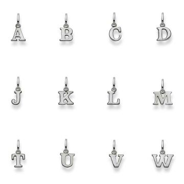 white gold buchstabe anhaenger