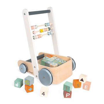 Chariot de Marche, Premiers pas de bébé, ABC Buggy Janod Sweet Cocoon, de 1 à 4 ans Livraison Gratuite