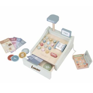 caisse enregistreuse avec scanner, jouet en bois Little Dutch
