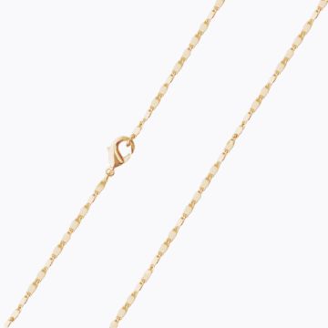 longue chaine plaqué or, à facettes