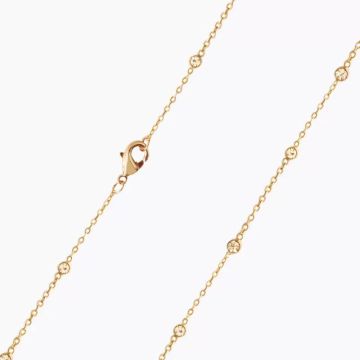 Chaîne ajustable cristal or jaune Ilado de 95 à 110 cm pour bola de grossesse