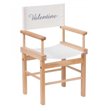 chaise regisseur cinema, blanche