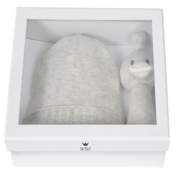 Coffret naissance  Nouveau Né Bonnet et Hochet Bambam