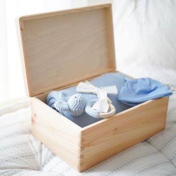 coffret naissance nouveau né, bleu clair