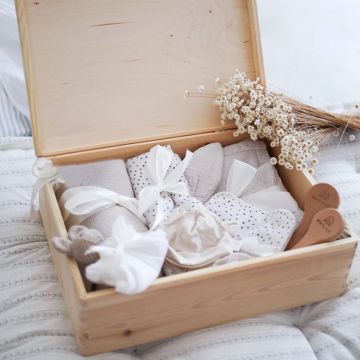 grand coffret naissance beige, maylily
