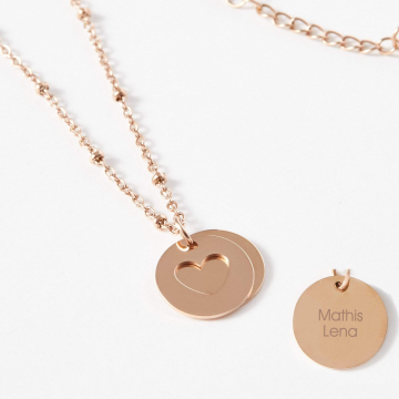 Cadeau Maman, Bijou à personnaliser pour la fête des mères, or rose, Aaina & Co, Livraison Gratuite