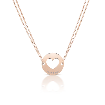 Collier Or Rose Coeur pour Maman, Cadeau pour future Maman, Cadeau Naissance à personnaliser, Aaina & Co, Livraison Gratuite