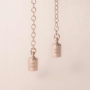 collier personnalisé mon petit poids, or rose