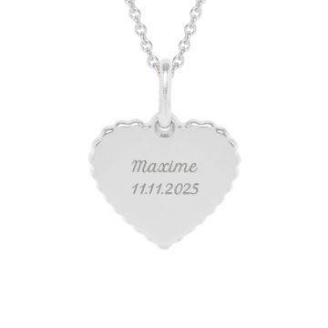 Collier Simone canelé enfant argenté rhodié