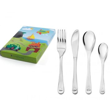 Services pour enfant Transport, couverts garçon à graver Zilverstad