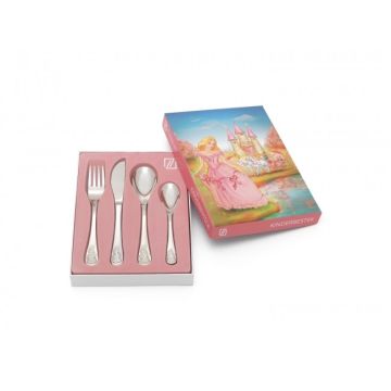 Couvert Princesse, acier inox Zilverstad, Coffret Cadeau à Graver avec Prénom Fille, Boutique en Lighe Suisse