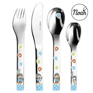 couverts chevalier à graver de la marque Puersigns, livraison rapide sur bebe-cadeau.ch