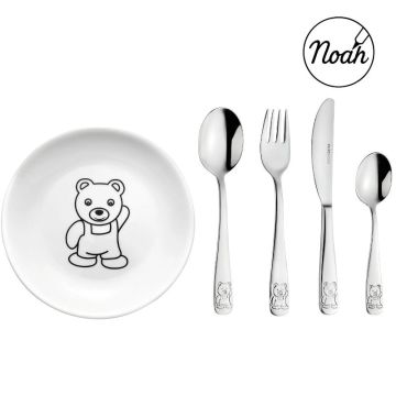 couvert teddy et assiette enfant de la marque Puresigns