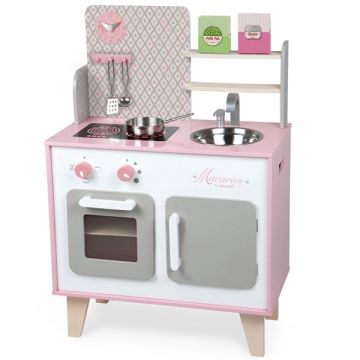 Cuisine Rose Macaron pour fille de 3 à 8 ans Janod, Livraison Gratuite Suisse