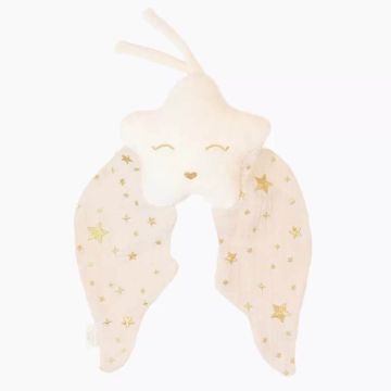 Schmusetuch Stern für Schwangerschafts Bola Klangkugel, pfirsichfarben
