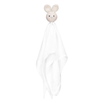 doudou lapin au crochet crème
