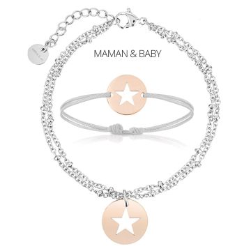 Duo Bracelets Maman/Bébé, Cadeau mère fille/fils, Bijoux à personnaliser, Aaina & Co, Livraison Gratuite