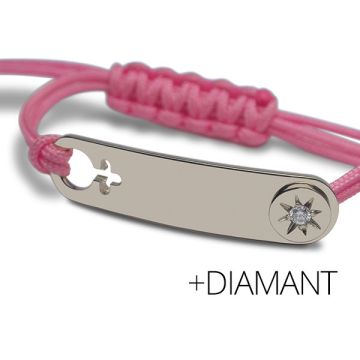 Gourmette Diamant Bébé Fille à personnaliser Mikado