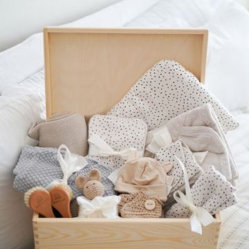 Coffret Naissance Bébé, 15 pièces, Maylily  beige