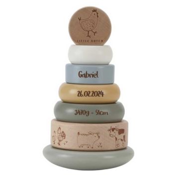 tour &agrave; anneaux en bois, little dutch