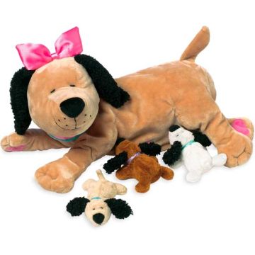 Peluche ultra douce, Chien avec ses petits, Manhattan Toys, Idée Cadeau Fille 3 ans