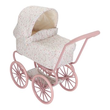 Landau de poupée vintage en métal, fleurs douces, Little Dutch