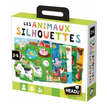 Loto Montessori des animaux et leurs silhouettes, dès 2 ans, Headu