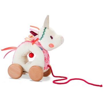 Louise Licorne câline Jouet à tirer & hochet dès 1 an, Lilliputiens