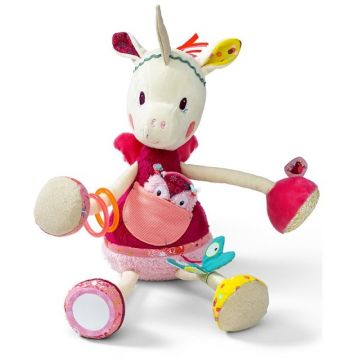 Louise Peluche licorne d'activités caline, Cadeau Petite fille dès 6 mois Lilliputiens