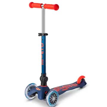 Mini Micro Scooter Deluxe LED pliable, trottinette pour enfant dès 2 ans, navy blue