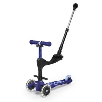 mini micro deluxe led, bleu avec barre de poussée