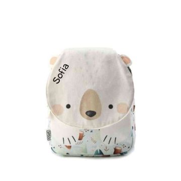 mini sac à dos sassi, A5 pour entrée maternelle ou crèche, ours polaire