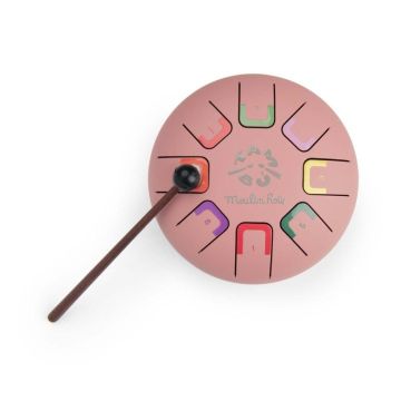 mini tambour rose à languettes