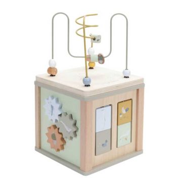 cube eveil activités bébé, dès 18 mois, vert