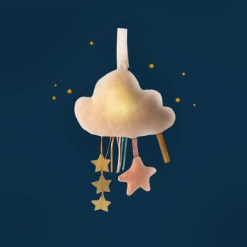 nuage lumineux a suspendre, idée cadeau naissance, moulin roty