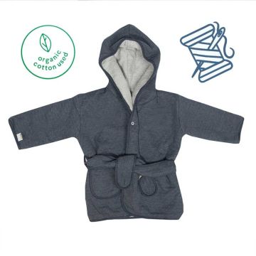 Peignoir pour enfant, Coton Organique Bleu Trixie