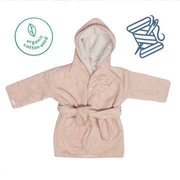 Peignoir Fille, Coton Organique rose Trixie