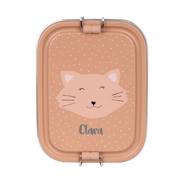 boite à gouter chat de la marque trixie baby, à personnaliser avec prénom enfant