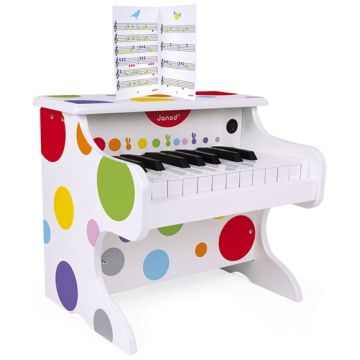 Piano Electronique avec partitions pour Enfant dès 3 ans Confetti Janod