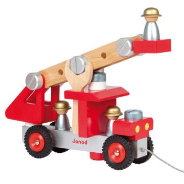 Jouet Camion de pompier en bois dès 2 ans Janod