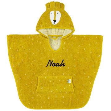 poncho pour enfant petit lion, marque trixie baby, à personnaliser avec prénom de l'enfant en broderie