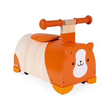 Porteur en bois Hamster multidirectionnel, Cadeau 1 an Bébé, Janod, Livraison Gratuite
