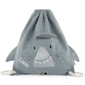 sac de gymnastique requin, à personnaliser avec prénom enfant