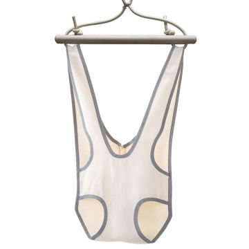 Sautoir Coton Bio Zébulette, harnais sauteur bébé, beige gris, Petite Planète