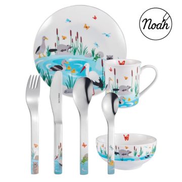 vaisselle et couverts à personnaliser, design de l'étang