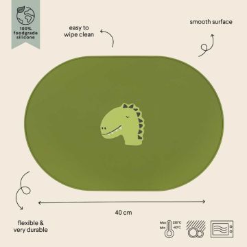 set de table dino, à personnaliser avec prénom enfant