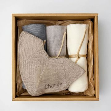 coffret naissance langes et bavoir personnalisé